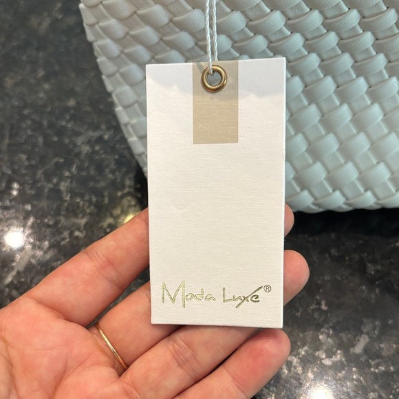 Moda Luxe Ivory Woven Mini Bag - Picture 2 of 7